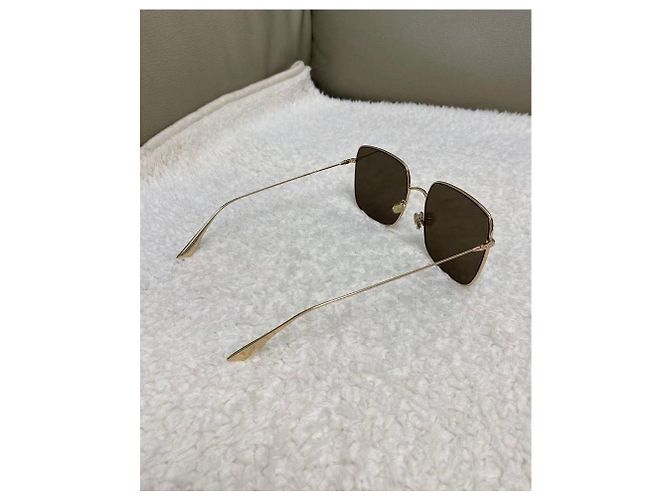 Autre Marque Occhiali da sole Dior in metallo dorato D'oro - vista 6