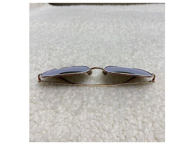 Autre Marque Occhiali da sole Dior in metallo dorato D'oro - vista 7