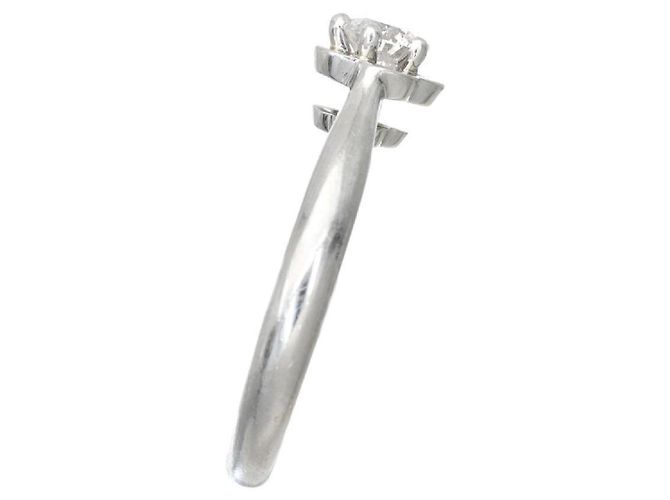Chanel Camélia Diamant-Solitärring aus Platin Pt950 Silber Weiß - Ansicht 10