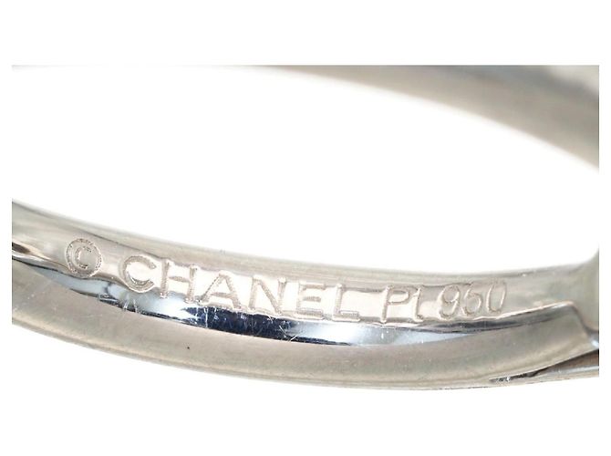 Chanel Camélia Diamant-Solitärring aus Platin Pt950 Silber Weiß - Ansicht 3