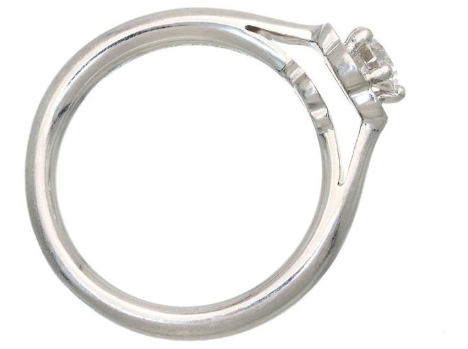 Chanel Camélia Diamant-Solitärring aus Platin Pt950 Silber Weiß - Ansicht 9
