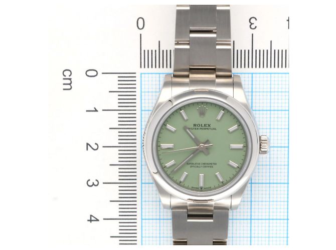 Reloj de pulsera Rolex Oyster Perpetual esfera verde - vista 11