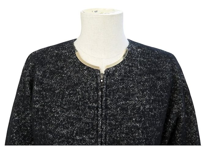 NUEVA CHAQUETA CON CREMALLERA LANVIN COLECCIÓN 2011 S 36 EN TWEED GRIS GREY JACKET - vista 2