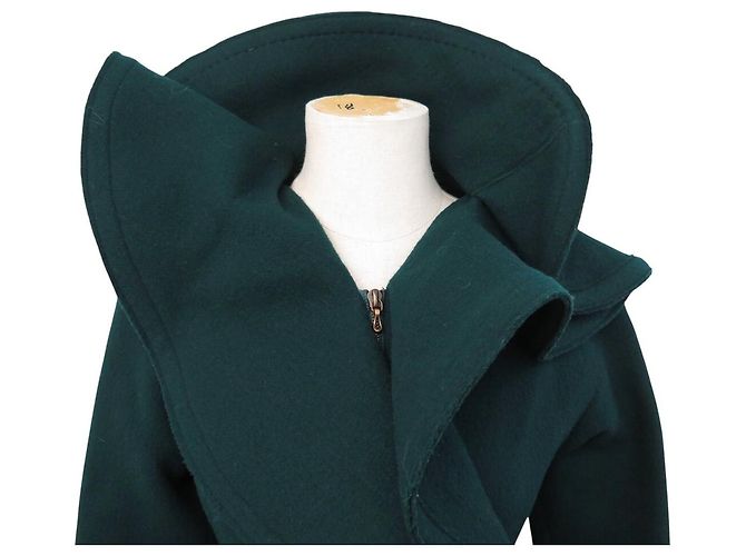 ABRIGO LARGO LANVIN COLECCIÓN 10 ANIVERSARIO 2012 ELBAZ S 36 DE LANA Verde - vista 2
