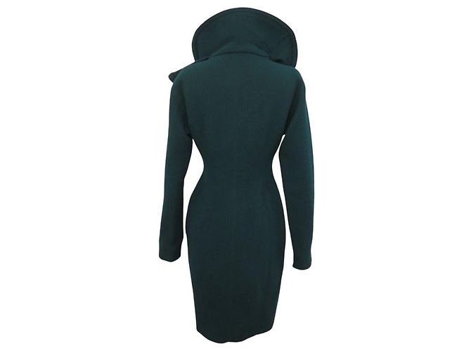 ABRIGO LARGO LANVIN COLECCIÓN 10 ANIVERSARIO 2012 ELBAZ S 36 DE LANA Verde - vista 3