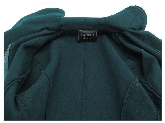 ABRIGO LARGO LANVIN COLECCIÓN 10 ANIVERSARIO 2012 ELBAZ S 36 DE LANA Verde - vista 5