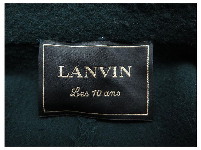 ABRIGO LARGO LANVIN COLECCIÓN 10 ANIVERSARIO 2012 ELBAZ S 36 DE LANA Verde - vista 6
