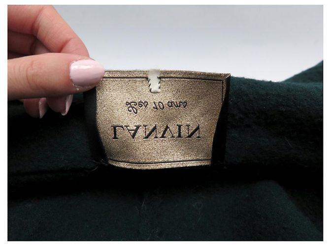 ABRIGO LARGO LANVIN COLECCIÓN 10 ANIVERSARIO 2012 ELBAZ S 36 DE LANA Verde - vista 7