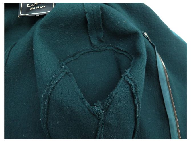 ABRIGO LARGO LANVIN COLECCIÓN 10 ANIVERSARIO 2012 ELBAZ S 36 DE LANA Verde - vista 8