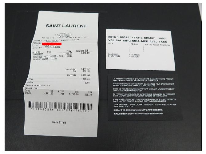 Autre Marque NUOVA BORSA A MANO SAINT LAURENT COLLEGE MEDIUM 487213 PELLE BORSA A TRACCOLLA Nero - vista 17