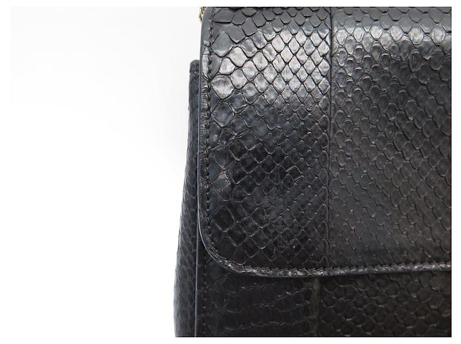 Chloé NEUE CHLOE ELSIE 3S066 HANDTASCHE AUS SCHWARZEM PYTHONLEDER SCHULTERTASCHE - Ansicht 17