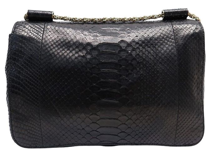 Chloé NEUE CHLOE ELSIE 3S066 HANDTASCHE AUS SCHWARZEM PYTHONLEDER SCHULTERTASCHE - Ansicht 2