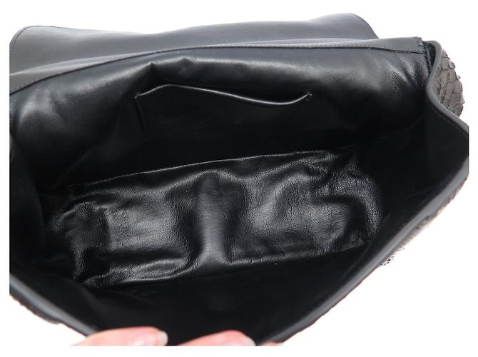 Chloé NEUE CHLOE ELSIE 3S066 HANDTASCHE AUS SCHWARZEM PYTHONLEDER SCHULTERTASCHE - Ansicht 8
