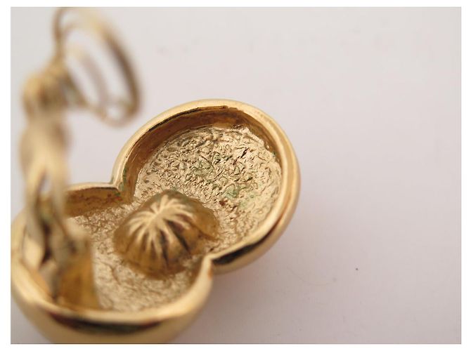 ORECCHINI VINTAGE YVES SAINT LAURENT PIETRE CABOCHON GIALLE SOVRAPPOSTE D'oro - vista 10