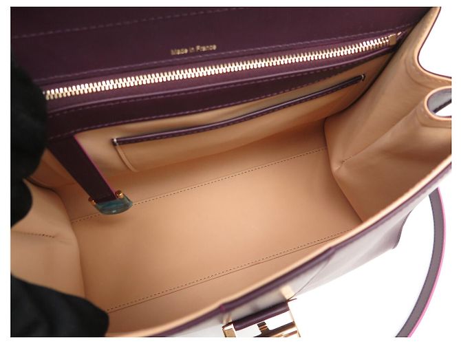 NUOVA BORSA A MANO DELVAUX BRILLANT MEDIA BOX CALF VIOLA A TRACCOLLA Porpora - vista 11