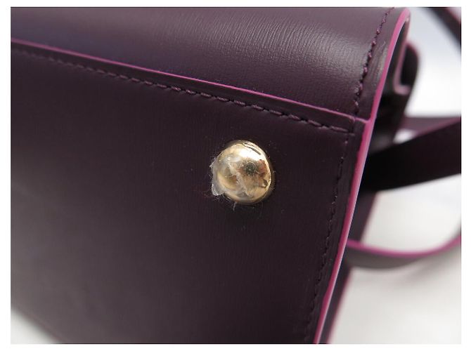 NUOVA BORSA A MANO DELVAUX BRILLANT MEDIA BOX CALF VIOLA A TRACCOLLA Porpora - vista 13