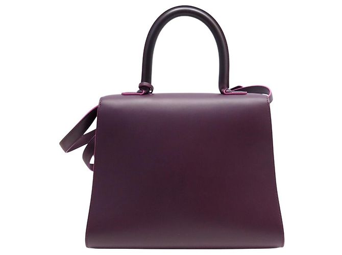 NUOVA BORSA A MANO DELVAUX BRILLANT MEDIA BOX CALF VIOLA A TRACCOLLA Porpora - vista 2