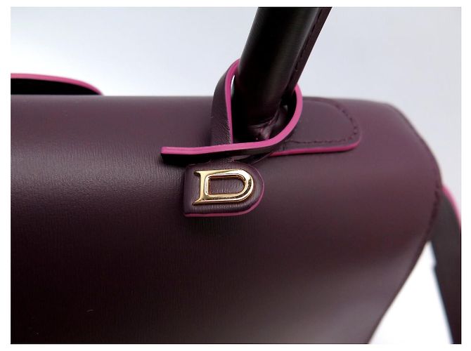 NUOVA BORSA A MANO DELVAUX BRILLANT MEDIA BOX CALF VIOLA A TRACCOLLA Porpora - vista 6