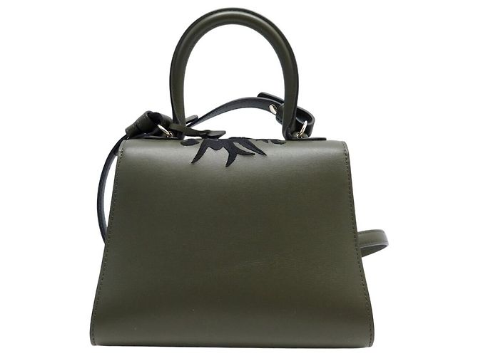 NUOVA BORSA A MANO DELVAUX BRILLANT MINI HIDE AND SEEK RICAMATA BORSA A TRACCOLLA Verde - vista 2