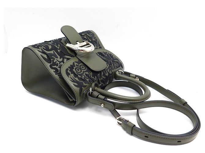 NUOVA BORSA A MANO DELVAUX BRILLANT MINI HIDE AND SEEK RICAMATA BORSA A TRACCOLLA Verde - vista 4