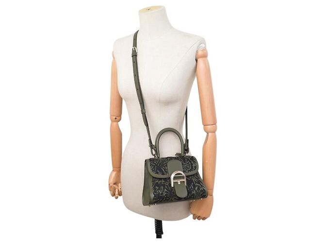 NUOVA BORSA A MANO DELVAUX BRILLANT MINI HIDE AND SEEK RICAMATA BORSA A TRACCOLLA Verde - vista 5