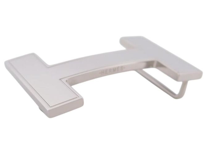 Hermès NEUE HERMES QUIZZ GÜRTELSCHNALLE AUS PALLADIUM-STAHL + STAUBBEUTEL BUCKLE BELT Silber - Ansicht 3