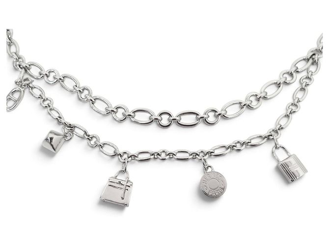 Hermès NUOVA CINTURA HERMES OLGA 70-100 CM CHARMS CATENA ANCORA KELLY CHARMS BELT - vista 2