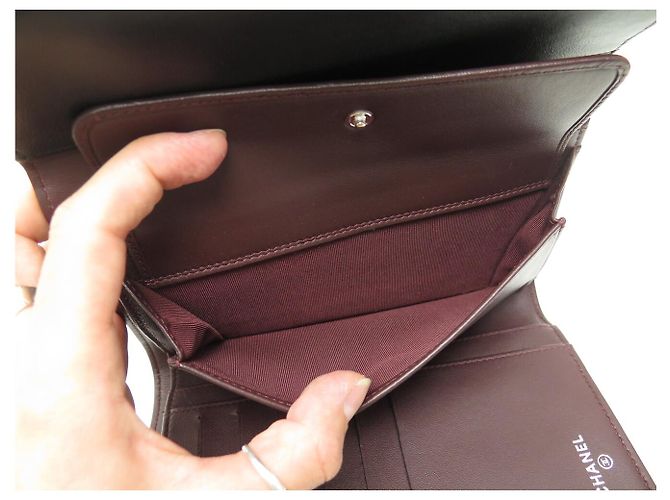 CHANEL CLASSIQUE A RABAT TIMELESS STEPPED LEDER GELDBÖRSE SCHWARZ - Ansicht 11