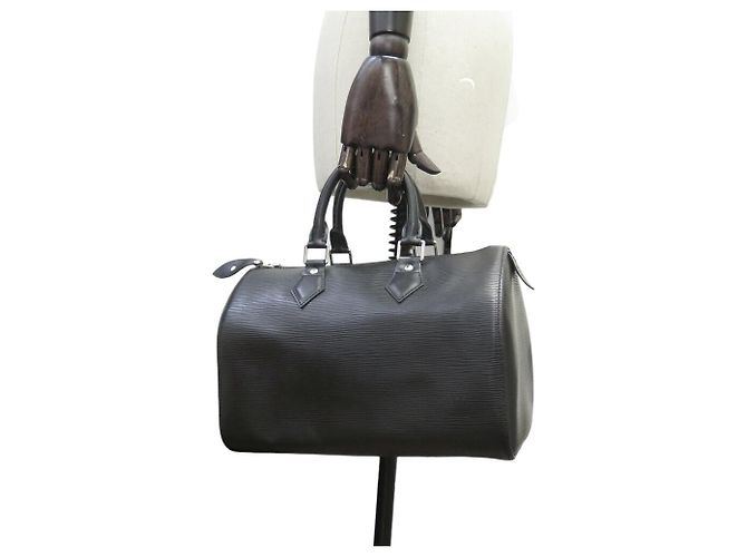 BORSA A MANO LOUIS VUITTON SPEEDY 25 M43012 IN PELLE EPI NOIR Nero - vista 9