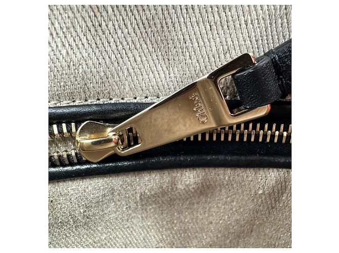Chloé Penelope Medium Schultertasche aus schwarzem Kalbsleder - Ansicht 12