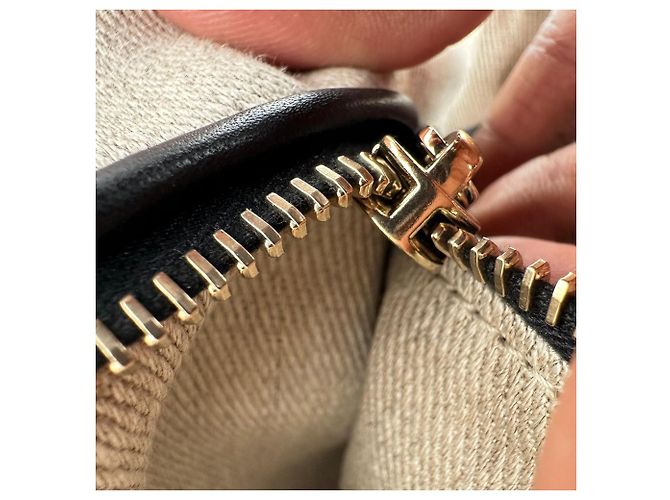 Chloé Penelope Medium Schultertasche aus schwarzem Kalbsleder - Ansicht 14