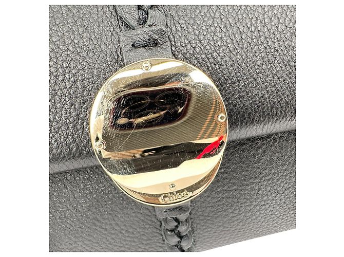Chloé Penelope Medium Schultertasche aus schwarzem Kalbsleder - Ansicht 5