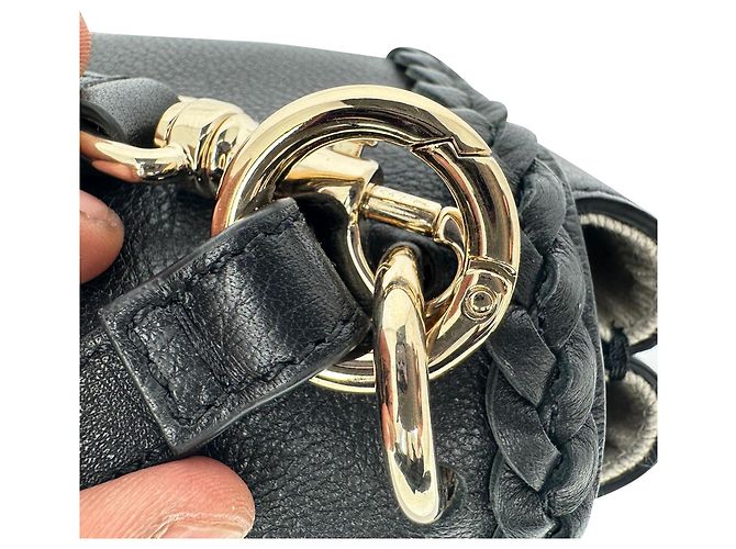 Chloé Penelope Medium Schultertasche aus schwarzem Kalbsleder - Ansicht 7