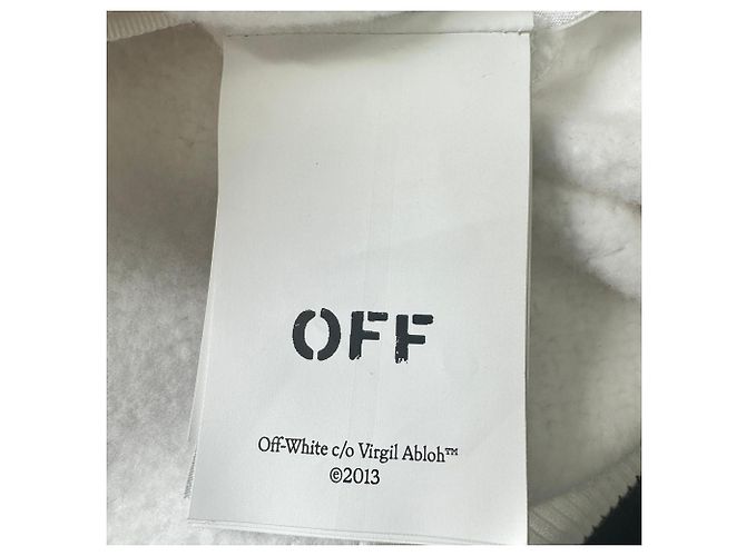 Off White Sudadera cropped Off-White Off Stamp Logo en algodón blanco Crudo - vista 10