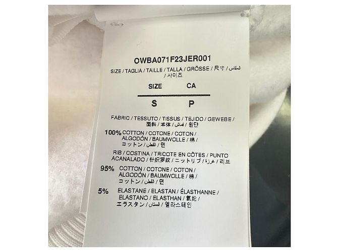 Off White Sudadera cropped Off-White Off Stamp Logo en algodón blanco Crudo - vista 11