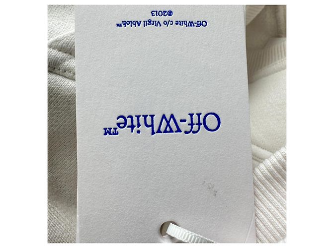 Off White Sudadera cropped Off-White Off Stamp Logo en algodón blanco Crudo - vista 13