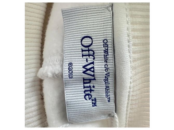 Off White Sudadera cropped Off-White Off Stamp Logo en algodón blanco Crudo - vista 15