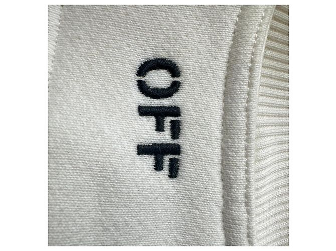 Off White Sudadera cropped Off-White Off Stamp Logo en algodón blanco Crudo - vista 16
