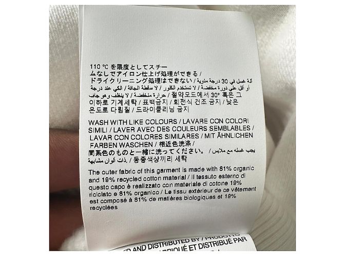 Off White Sudadera cropped Off-White Off Stamp Logo en algodón blanco Crudo - vista 7