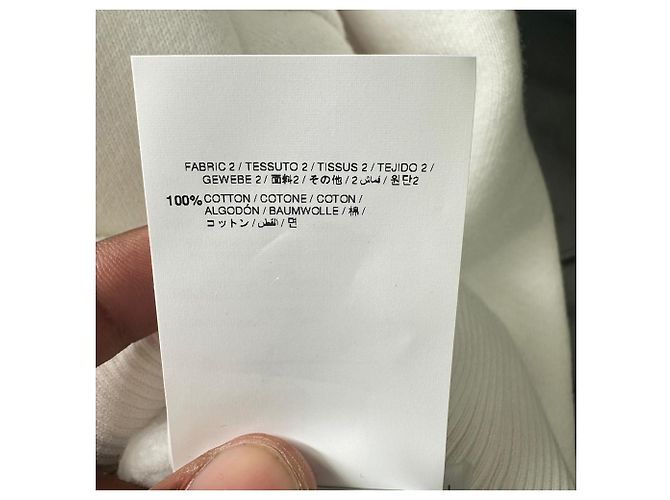 Off White Sudadera cropped Off-White Off Stamp Logo en algodón blanco Crudo - vista 9