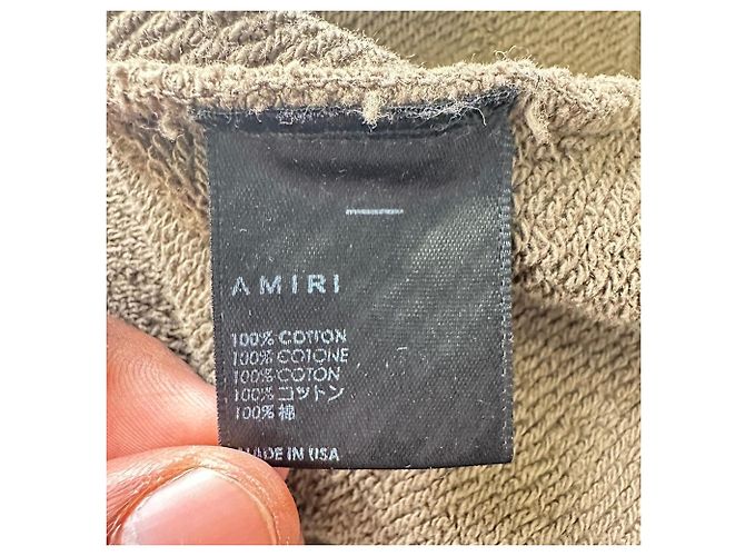 Felpa con cappuccio Amiri 'Amiri' Bar in cotone marrone - vista 9