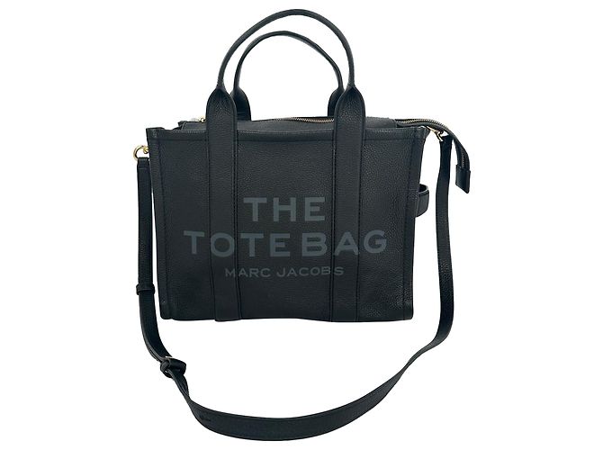 Marc Jacobs Medium The Tote Bag aus schwarzem Kalbsleder - Ansicht 2