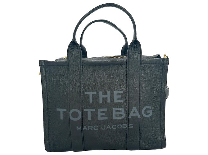 Marc Jacobs Medium The Tote Bag aus schwarzem Kalbsleder - Ansicht 3