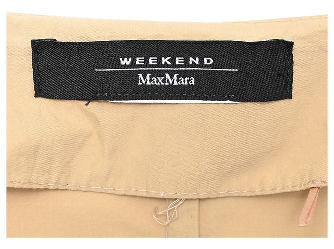 Vestido midi Weekend Max Mara Mitico em algodão bege - vista 5