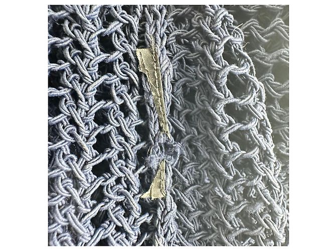 Abito maxi senza maniche in crochet a maglia aperta Theory in cotone blu navy - vista 6