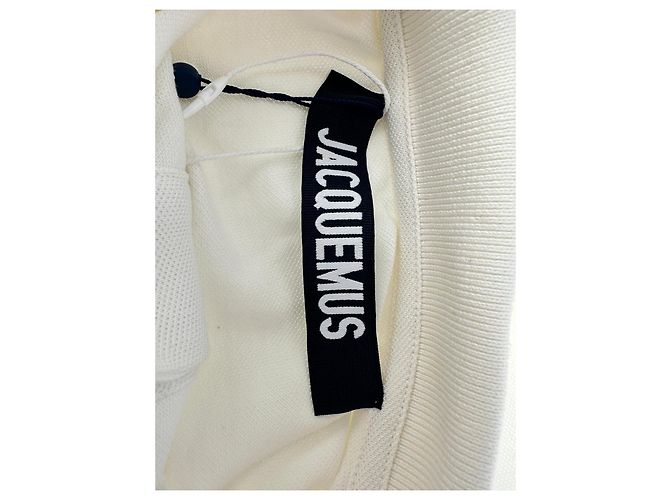 Polo estampado Jacquemus en algodón blanco Crudo - vista 10