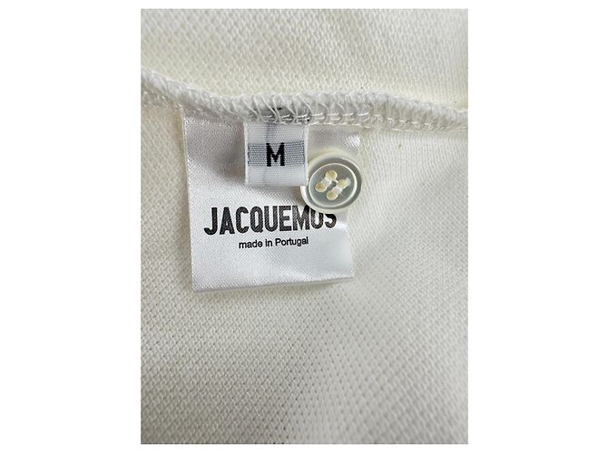 Polo estampado Jacquemus en algodón blanco Crudo - vista 12