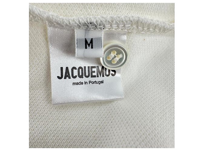 Polo estampado Jacquemus en algodón blanco Crudo - vista 15