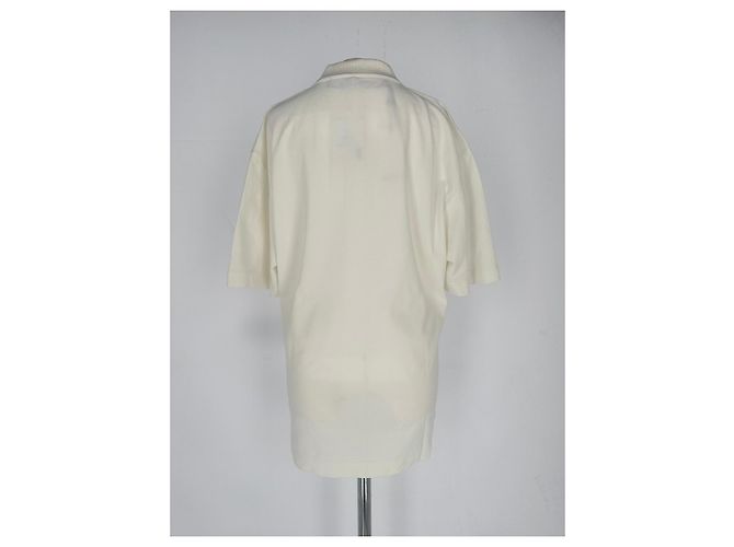 Polo estampado Jacquemus en algodón blanco Crudo - vista 16