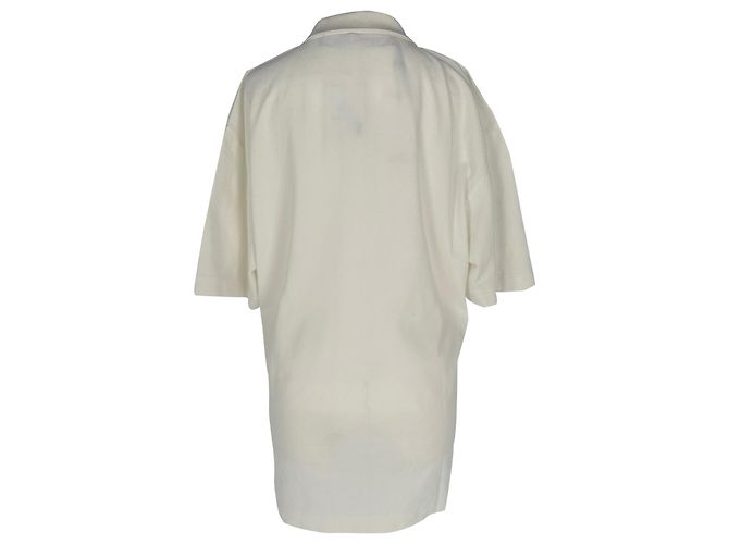 Polo estampado Jacquemus en algodón blanco Crudo - vista 3